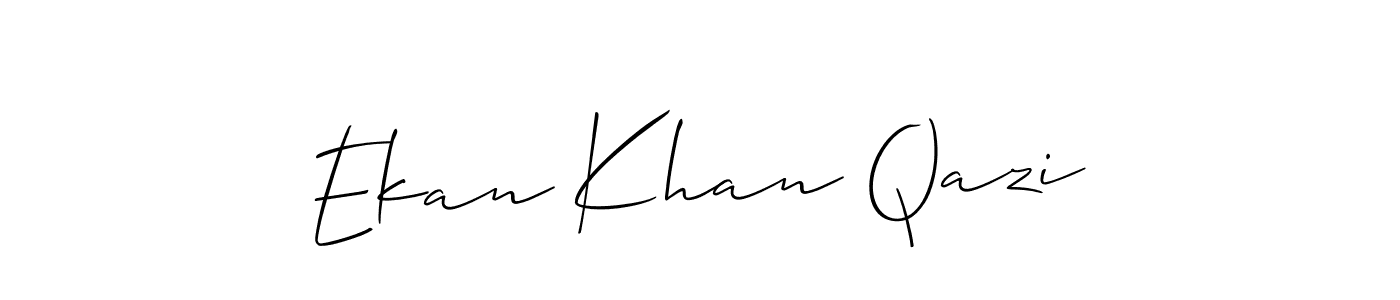 Make a short Ekan Khan Qazi signature style. Manage your documents anywhere anytime using Allison_Script. Create and add eSignatures, submit forms, share and send files easily. Ekan Khan Qazi signature style 2 images and pictures png