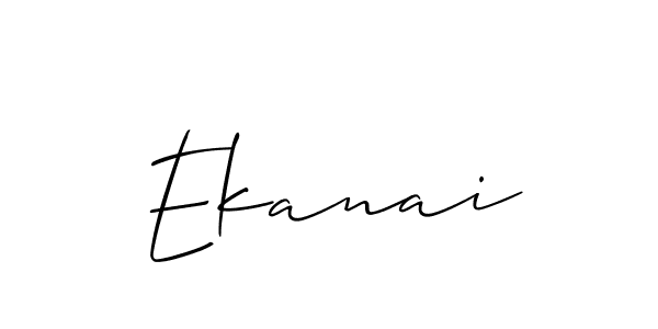 if you are searching for the best signature style for your name Ekanai. so please give up your signature search. here we have designed multiple signature styles  using Allison_Script. Ekanai signature style 2 images and pictures png