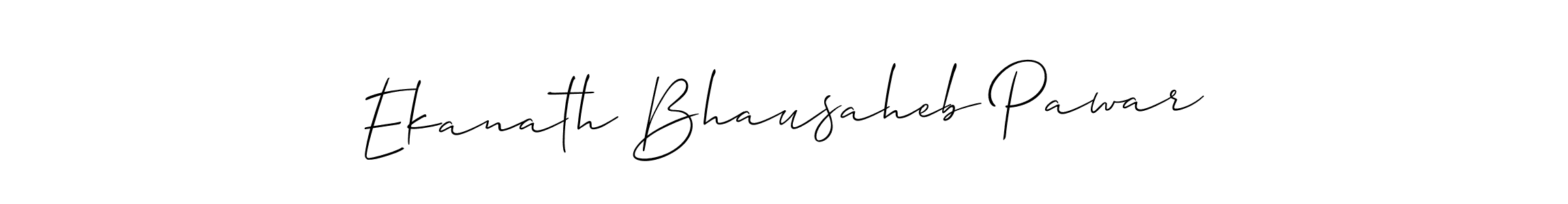 How to make Ekanath Bhausaheb Pawar name signature. Use Allison_Script style for creating short signs online. This is the latest handwritten sign. Ekanath Bhausaheb Pawar signature style 2 images and pictures png