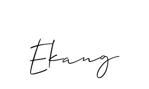 How to make Ekang signature? Allison_Script is a professional autograph style. Create handwritten signature for Ekang name. Ekang signature style 2 images and pictures png