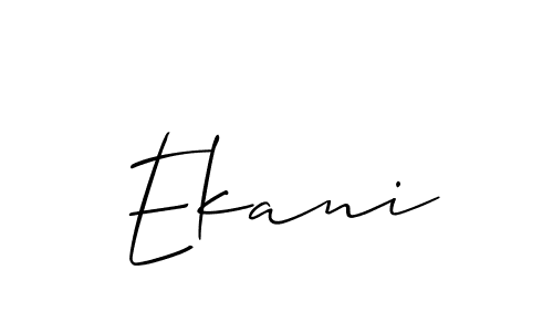 Create a beautiful signature design for name Ekani. With this signature (Allison_Script) fonts, you can make a handwritten signature for free. Ekani signature style 2 images and pictures png