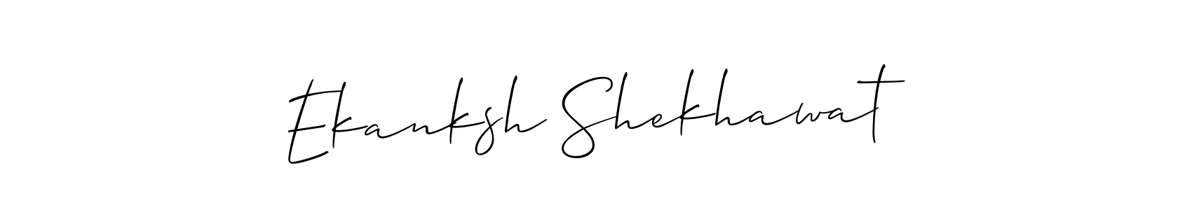 How to make Ekanksh Shekhawat name signature. Use Allison_Script style for creating short signs online. This is the latest handwritten sign. Ekanksh Shekhawat signature style 2 images and pictures png