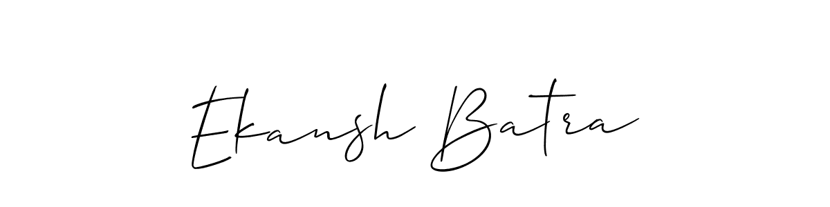 This is the best signature style for the Ekansh Batra name. Also you like these signature font (Allison_Script). Mix name signature. Ekansh Batra signature style 2 images and pictures png
