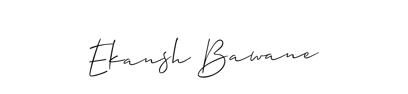 Ekansh Bawane stylish signature style. Best Handwritten Sign (Allison_Script) for my name. Handwritten Signature Collection Ideas for my name Ekansh Bawane. Ekansh Bawane signature style 2 images and pictures png