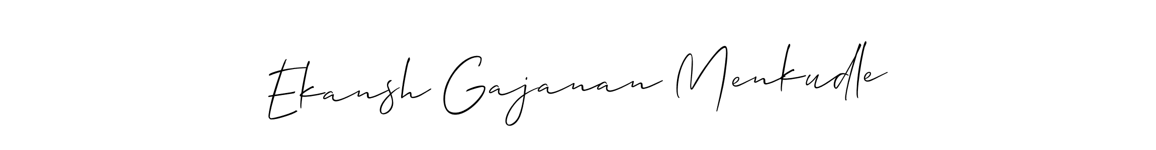 Make a beautiful signature design for name Ekansh Gajanan Menkudle. With this signature (Allison_Script) style, you can create a handwritten signature for free. Ekansh Gajanan Menkudle signature style 2 images and pictures png