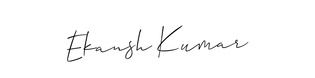 This is the best signature style for the Ekansh Kumar name. Also you like these signature font (Allison_Script). Mix name signature. Ekansh Kumar signature style 2 images and pictures png