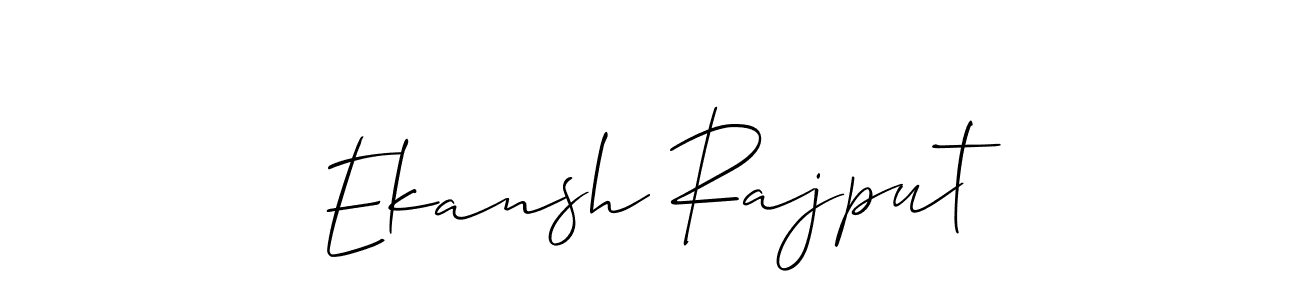 You should practise on your own different ways (Allison_Script) to write your name (Ekansh Rajput) in signature. don't let someone else do it for you. Ekansh Rajput signature style 2 images and pictures png