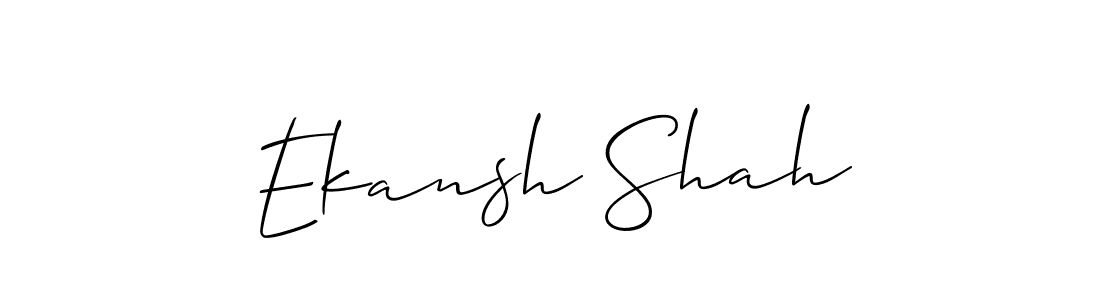 Create a beautiful signature design for name Ekansh Shah. With this signature (Allison_Script) fonts, you can make a handwritten signature for free. Ekansh Shah signature style 2 images and pictures png