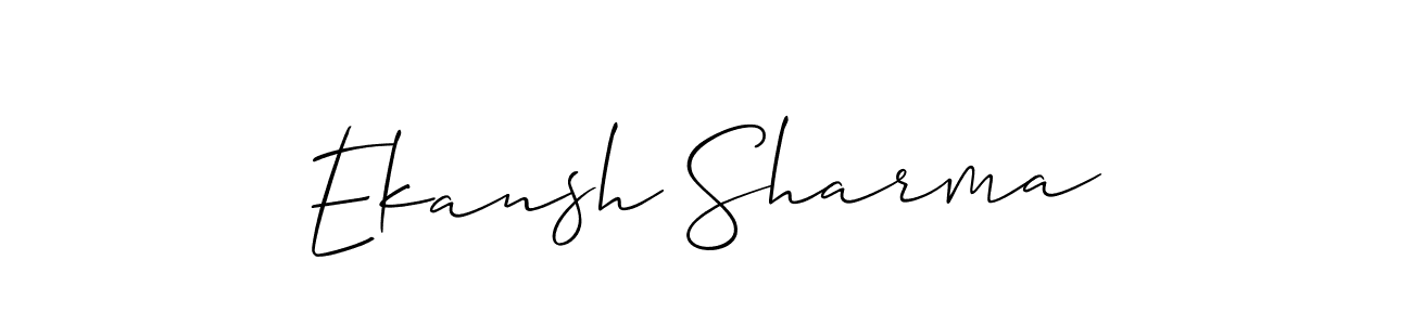 Also we have Ekansh Sharma name is the best signature style. Create professional handwritten signature collection using Allison_Script autograph style. Ekansh Sharma signature style 2 images and pictures png