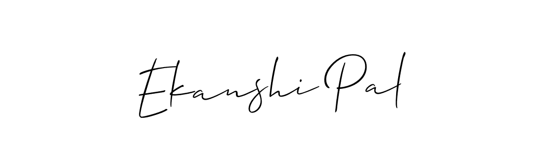 You should practise on your own different ways (Allison_Script) to write your name (Ekanshi Pal) in signature. don't let someone else do it for you. Ekanshi Pal signature style 2 images and pictures png