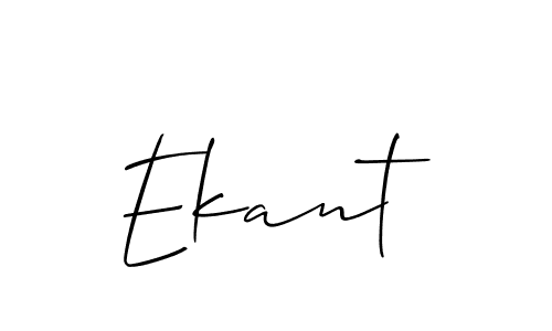 How to make Ekant signature? Allison_Script is a professional autograph style. Create handwritten signature for Ekant name. Ekant signature style 2 images and pictures png