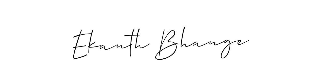 Make a beautiful signature design for name Ekanth Bhange. With this signature (Allison_Script) style, you can create a handwritten signature for free. Ekanth Bhange signature style 2 images and pictures png