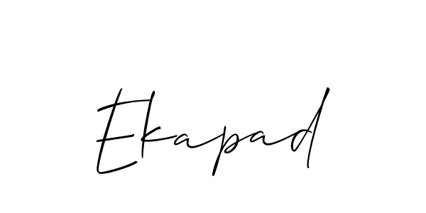 How to Draw Ekapad signature style? Allison_Script is a latest design signature styles for name Ekapad. Ekapad signature style 2 images and pictures png