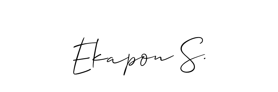 Use a signature maker to create a handwritten signature online. With this signature software, you can design (Allison_Script) your own signature for name Ekapon S.. Ekapon S. signature style 2 images and pictures png