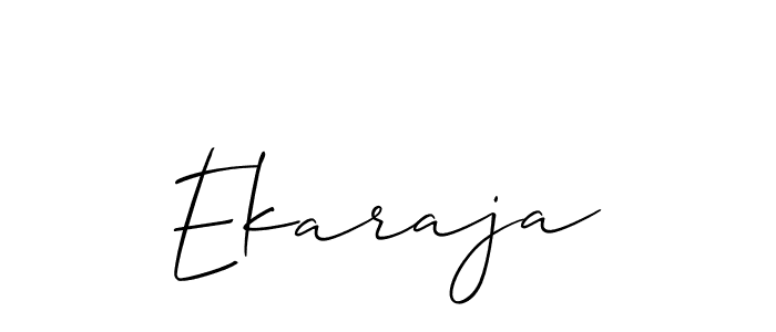 Use a signature maker to create a handwritten signature online. With this signature software, you can design (Allison_Script) your own signature for name Ekaraja. Ekaraja signature style 2 images and pictures png