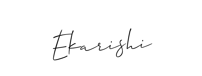 Similarly Allison_Script is the best handwritten signature design. Signature creator online .You can use it as an online autograph creator for name Ekarishi. Ekarishi signature style 2 images and pictures png