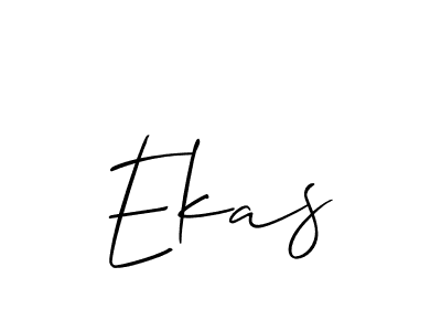 Ekas stylish signature style. Best Handwritten Sign (Allison_Script) for my name. Handwritten Signature Collection Ideas for my name Ekas. Ekas signature style 2 images and pictures png