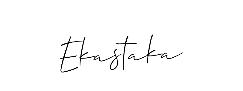 Use a signature maker to create a handwritten signature online. With this signature software, you can design (Allison_Script) your own signature for name Ekastaka. Ekastaka signature style 2 images and pictures png
