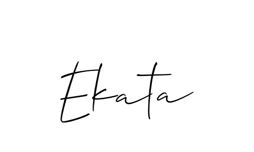 Make a beautiful signature design for name Ekata. With this signature (Allison_Script) style, you can create a handwritten signature for free. Ekata signature style 2 images and pictures png