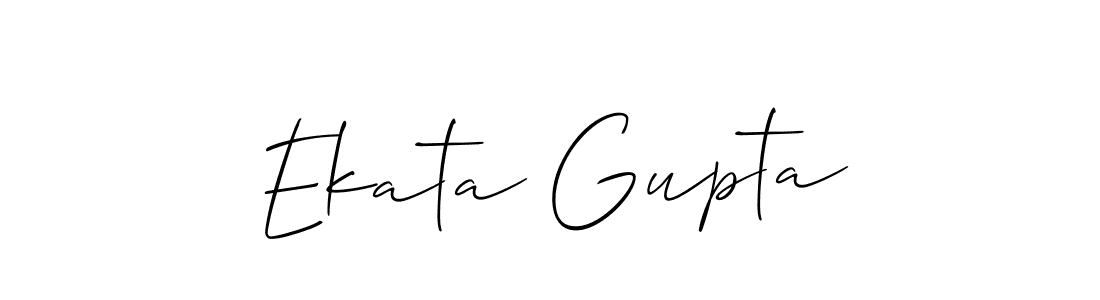The best way (Allison_Script) to make a short signature is to pick only two or three words in your name. The name Ekata Gupta include a total of six letters. For converting this name. Ekata Gupta signature style 2 images and pictures png