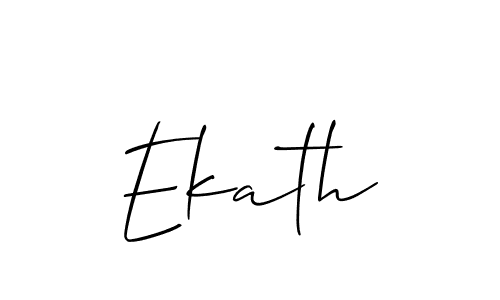 The best way (Allison_Script) to make a short signature is to pick only two or three words in your name. The name Ekath include a total of six letters. For converting this name. Ekath signature style 2 images and pictures png