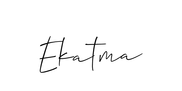Allison_Script is a professional signature style that is perfect for those who want to add a touch of class to their signature. It is also a great choice for those who want to make their signature more unique. Get Ekatma name to fancy signature for free. Ekatma signature style 2 images and pictures png