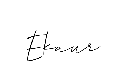 It looks lik you need a new signature style for name Ekaur. Design unique handwritten (Allison_Script) signature with our free signature maker in just a few clicks. Ekaur signature style 2 images and pictures png