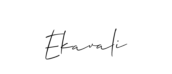 Best and Professional Signature Style for Ekavali. Allison_Script Best Signature Style Collection. Ekavali signature style 2 images and pictures png