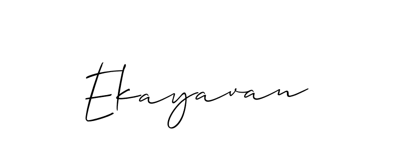 Make a beautiful signature design for name Ekayavan. With this signature (Allison_Script) style, you can create a handwritten signature for free. Ekayavan signature style 2 images and pictures png