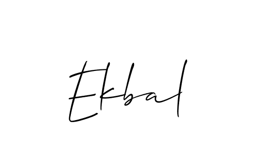 It looks lik you need a new signature style for name Ekbal. Design unique handwritten (Allison_Script) signature with our free signature maker in just a few clicks. Ekbal signature style 2 images and pictures png