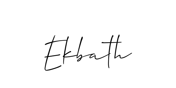 Make a beautiful signature design for name Ekbath. With this signature (Allison_Script) style, you can create a handwritten signature for free. Ekbath signature style 2 images and pictures png