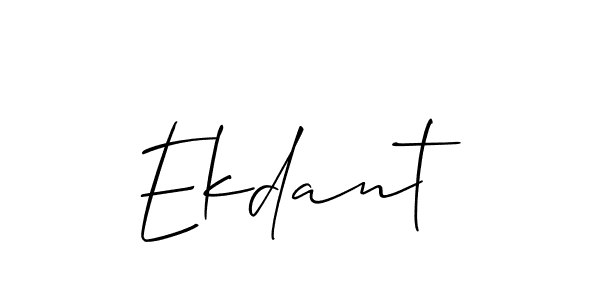 How to make Ekdant signature? Allison_Script is a professional autograph style. Create handwritten signature for Ekdant name. Ekdant signature style 2 images and pictures png