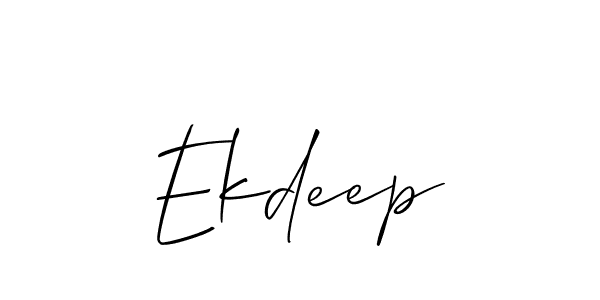 How to make Ekdeep name signature. Use Allison_Script style for creating short signs online. This is the latest handwritten sign. Ekdeep signature style 2 images and pictures png