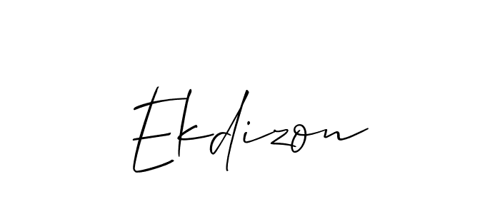 Allison_Script is a professional signature style that is perfect for those who want to add a touch of class to their signature. It is also a great choice for those who want to make their signature more unique. Get Ekdizon name to fancy signature for free. Ekdizon signature style 2 images and pictures png