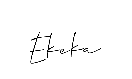 Create a beautiful signature design for name Ekeka. With this signature (Allison_Script) fonts, you can make a handwritten signature for free. Ekeka signature style 2 images and pictures png