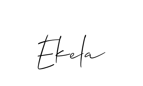 How to make Ekela name signature. Use Allison_Script style for creating short signs online. This is the latest handwritten sign. Ekela signature style 2 images and pictures png