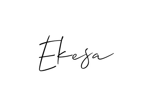 Design your own signature with our free online signature maker. With this signature software, you can create a handwritten (Allison_Script) signature for name Ekesa. Ekesa signature style 2 images and pictures png