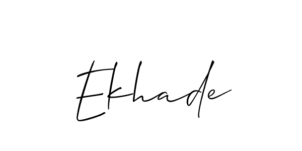 Create a beautiful signature design for name Ekhade. With this signature (Allison_Script) fonts, you can make a handwritten signature for free. Ekhade signature style 2 images and pictures png