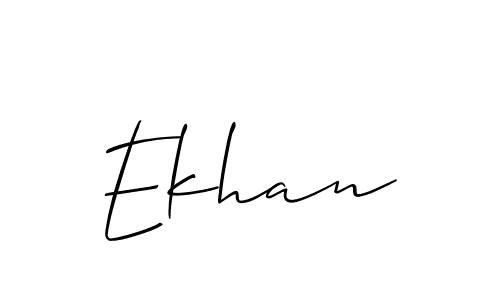 Make a short Ekhan signature style. Manage your documents anywhere anytime using Allison_Script. Create and add eSignatures, submit forms, share and send files easily. Ekhan signature style 2 images and pictures png