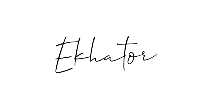 The best way (Allison_Script) to make a short signature is to pick only two or three words in your name. The name Ekhator include a total of six letters. For converting this name. Ekhator signature style 2 images and pictures png