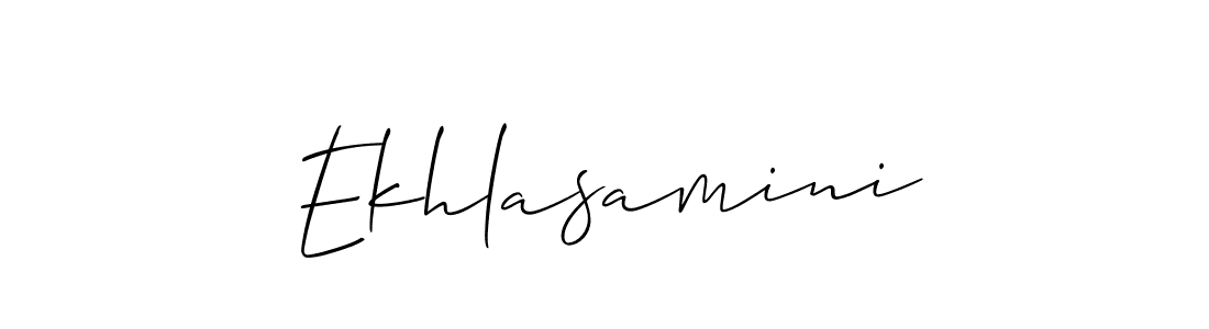 How to make Ekhlasamini signature? Allison_Script is a professional autograph style. Create handwritten signature for Ekhlasamini name. Ekhlasamini signature style 2 images and pictures png