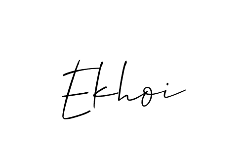 Design your own signature with our free online signature maker. With this signature software, you can create a handwritten (Allison_Script) signature for name Ekhoi. Ekhoi signature style 2 images and pictures png