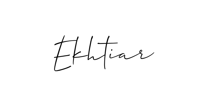 How to make Ekhtiar signature? Allison_Script is a professional autograph style. Create handwritten signature for Ekhtiar name. Ekhtiar signature style 2 images and pictures png