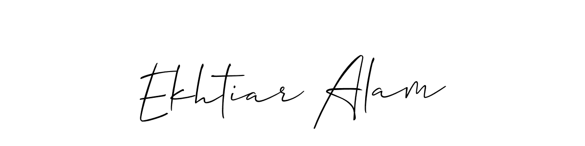 You should practise on your own different ways (Allison_Script) to write your name (Ekhtiar Alam) in signature. don't let someone else do it for you. Ekhtiar Alam signature style 2 images and pictures png