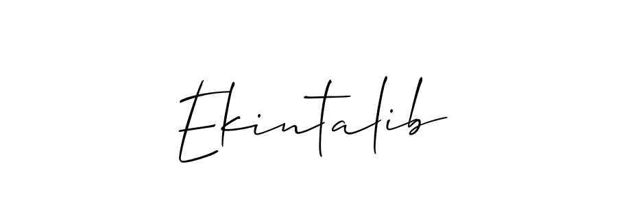 if you are searching for the best signature style for your name Ekintalib. so please give up your signature search. here we have designed multiple signature styles  using Allison_Script. Ekintalib signature style 2 images and pictures png