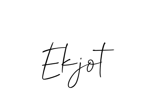Best and Professional Signature Style for Ekjot. Allison_Script Best Signature Style Collection. Ekjot signature style 2 images and pictures png