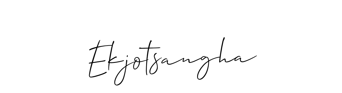 How to Draw Ekjotsangha signature style? Allison_Script is a latest design signature styles for name Ekjotsangha. Ekjotsangha signature style 2 images and pictures png