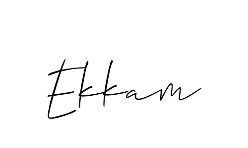 How to Draw Ekkam signature style? Allison_Script is a latest design signature styles for name Ekkam. Ekkam signature style 2 images and pictures png