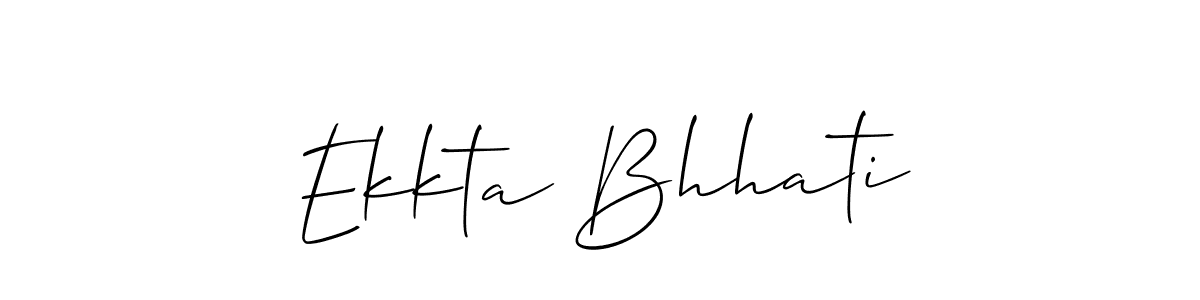 It looks lik you need a new signature style for name Ekkta Bhhati. Design unique handwritten (Allison_Script) signature with our free signature maker in just a few clicks. Ekkta Bhhati signature style 2 images and pictures png