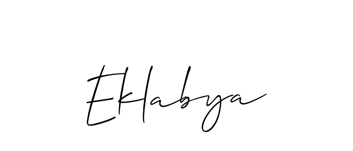 Best and Professional Signature Style for Eklabya. Allison_Script Best Signature Style Collection. Eklabya signature style 2 images and pictures png